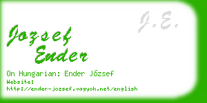 jozsef ender business card